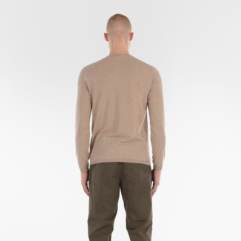 Back of COTTON CASHMERE WHOLEGARMENT 18G / CAMEL sweater