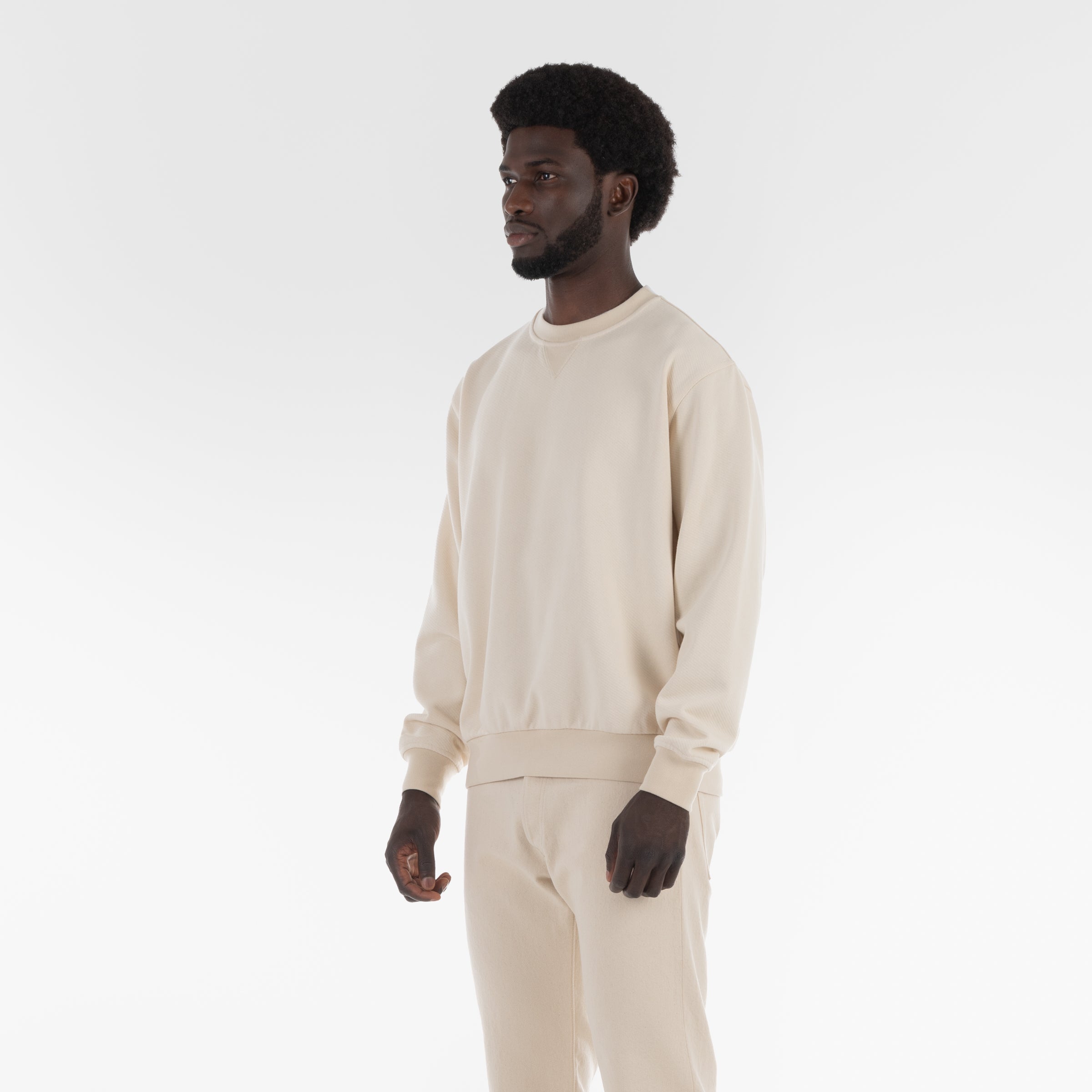 FULL ORGANIC SWEATSHIRT / NATURAL WHITE – Monobi