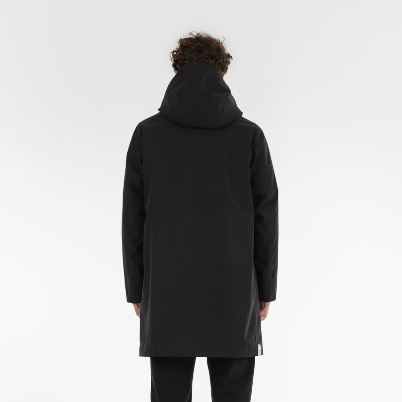 Back of 3LAYER COTTON RAINPARKA / NERO