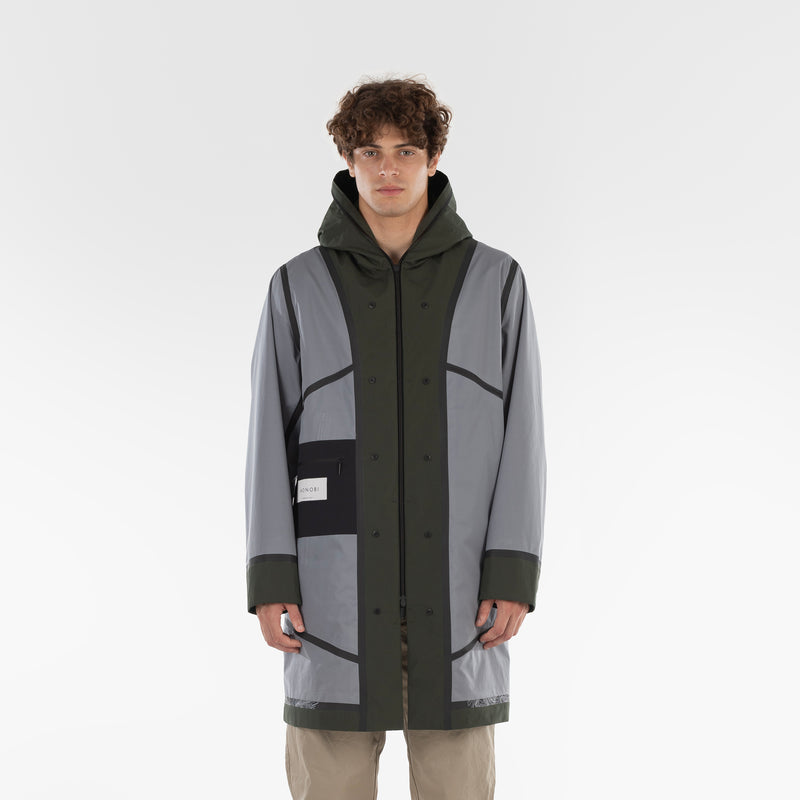 Reverse of 3LAYER COTTON RAINPARKA / VERDE MILITARE