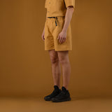 3/4 position of DYEPOP SHORTS / CARAMELLO