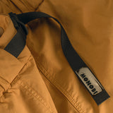 integrated belt detail of DYEPOP SHORTS / CARAMELLO