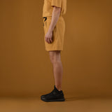 Side of DYEPOP SHORTS / CARAMELLO
