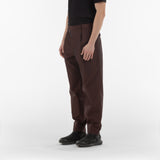 3/4 position of BIO COTTON TROUSERS / CIOCCOLATO