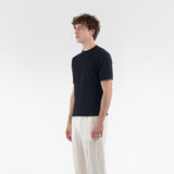ORGANIC COTTON WHOLEGARMENT TSHIRT / NAVY BLUE