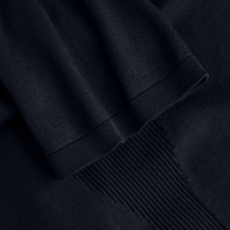 ORGANIC COTTON WHOLEGARMENT TSHIRT / NAVY BLUE
