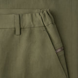 trouser loop and elastic details of ORIGAMI PANTS / VERDE SALVIA