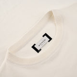 collar and MONOBI label details of ORIGAMI TEE / NATURALE t-shirt