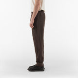 Side of EASY LINEN PANTS / CIOCCOLATO