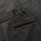 back pocket zip and NFC tag details of ORIGAMI WOOL PANTS / SPIGATO