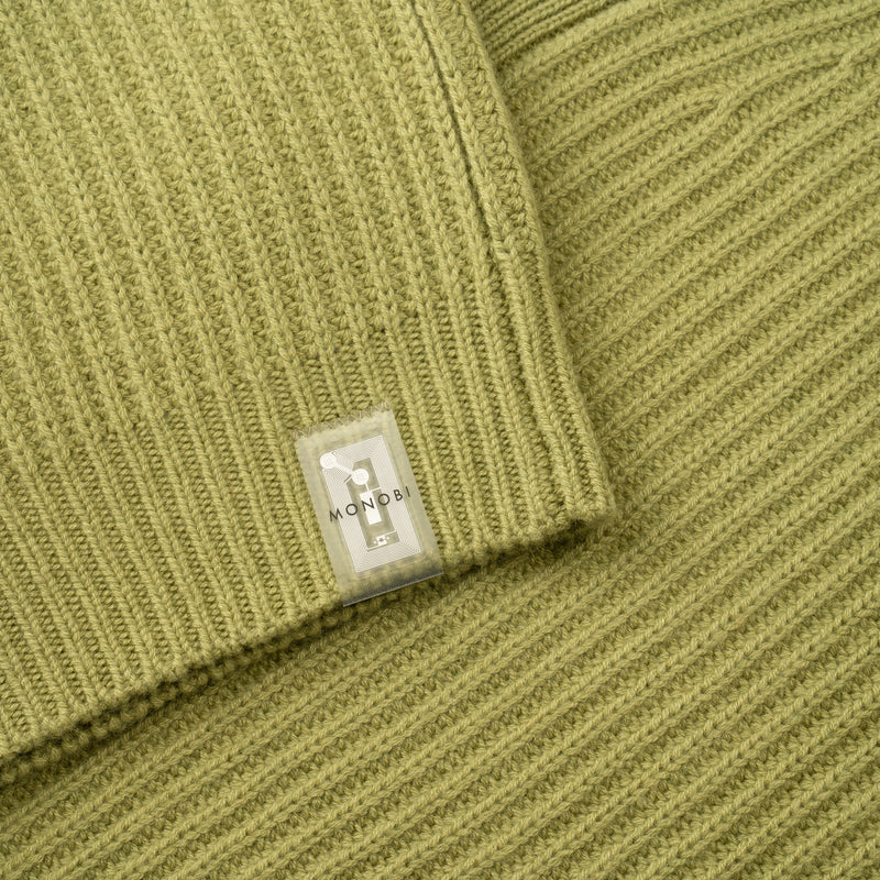 PURE CASHMERE TIMELESS CARDIGAN 5G / GRASS