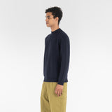 PURE CASHMERE MOCK NECK SWEATER 7G / BELUGA