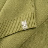 PURE CASHMERE MOCK NECK SWEATER 7G / GRASS