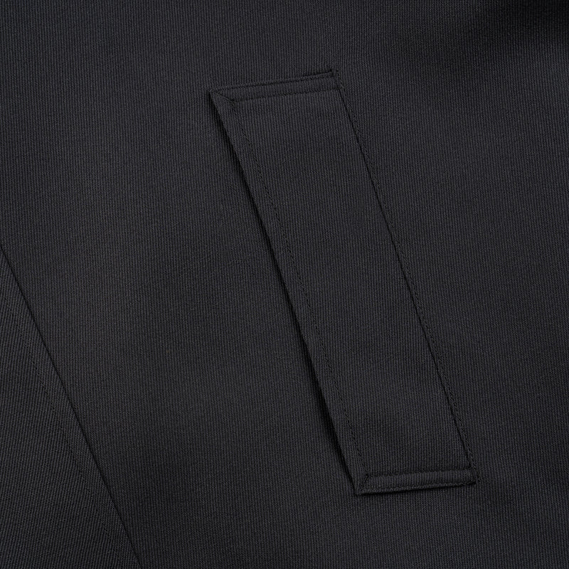 pocket detail of SUPER WOOL LONG COAT / BLU SCURO