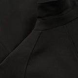 back of the collar detail of SUPER WOOL LONG COAT / NERO