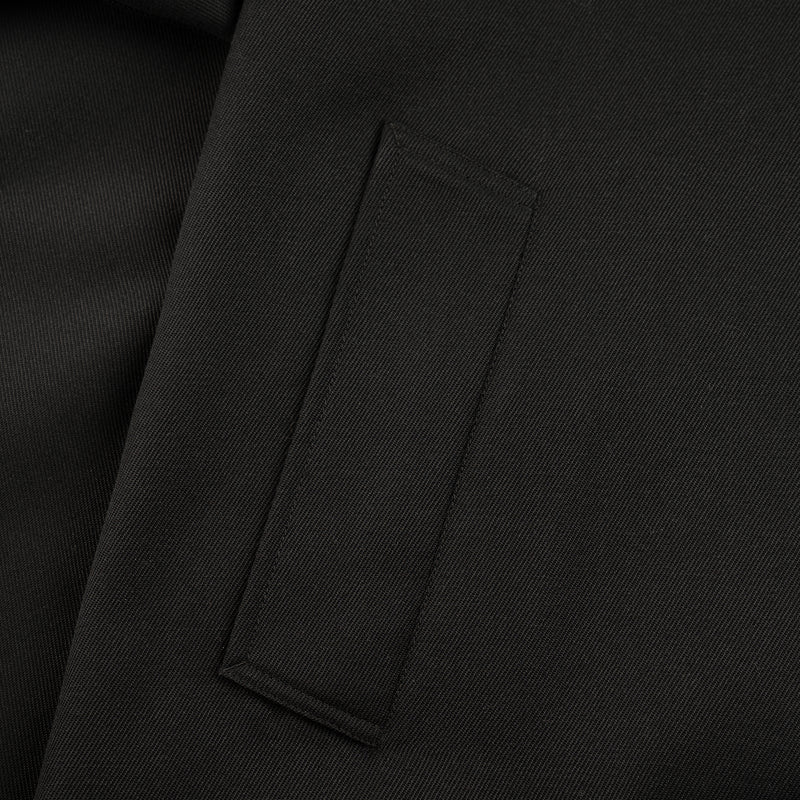 pocket detail of SUPER WOOL LONG COAT / NERO