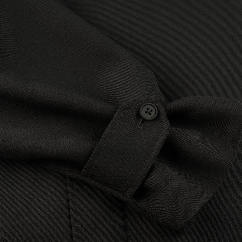 button sleeve detail of SUPER WOOL LONG COAT / NERO