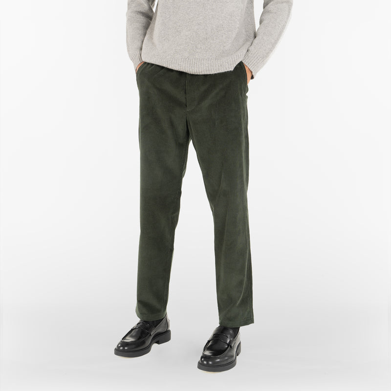 AGELESS CORDUROY PANTS / VERDE MILITARE