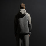 HYBRID KNIT INSULATED TUBE JACKET / LIGHT GREY