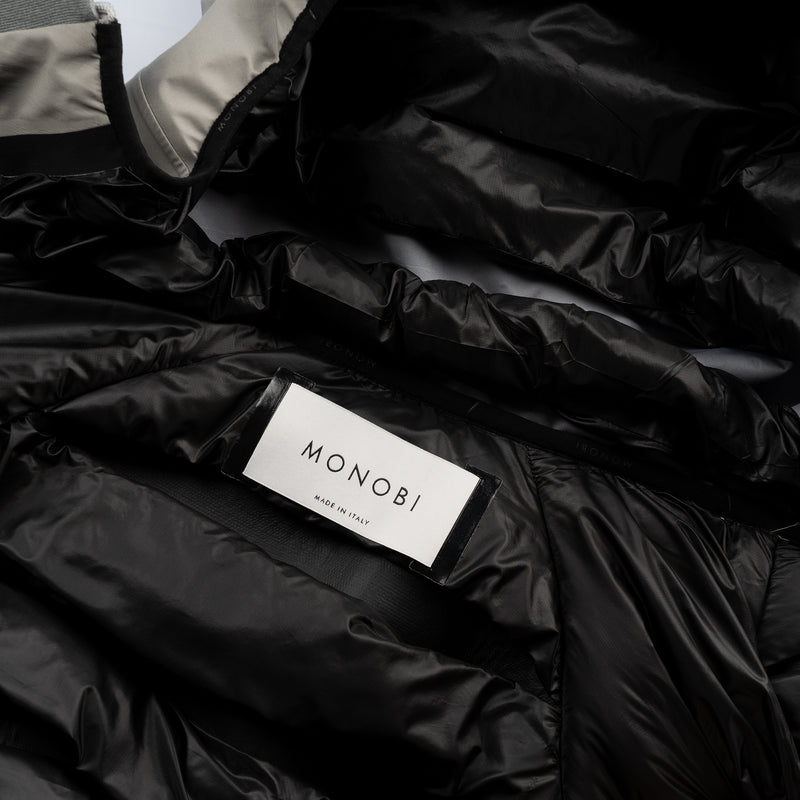 HYBRID KNIT INSULATED TUBE JACKET / LIGHT GREY