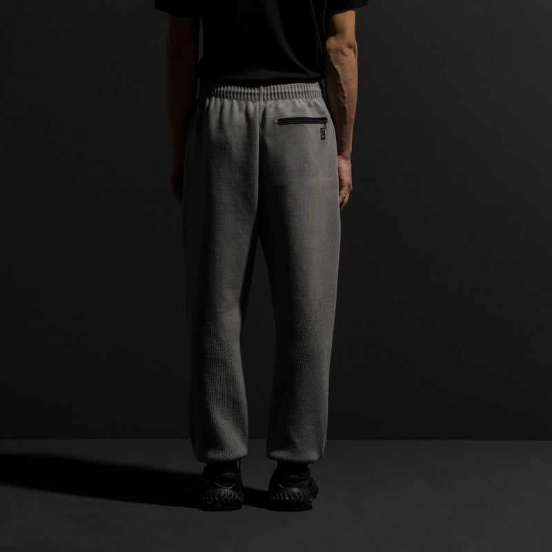 HYBRID KNIT PANTS / LIGHT GREY