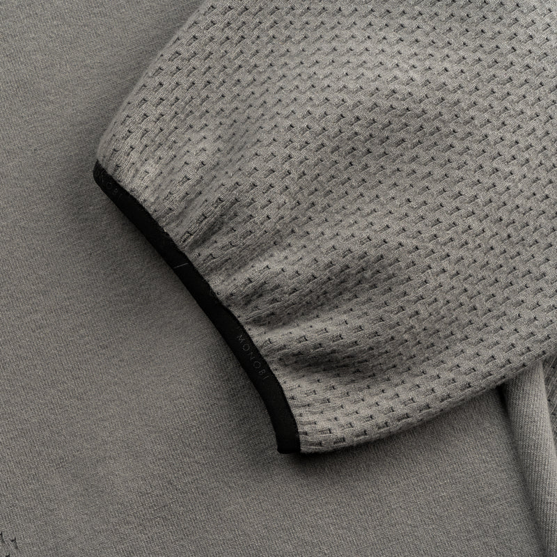 HYBRID KNIT PANTS / LIGHT GREY