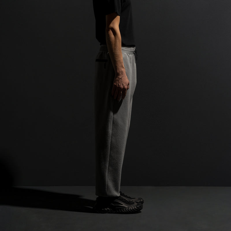 HYBRID KNIT PANTS / LIGHT GREY