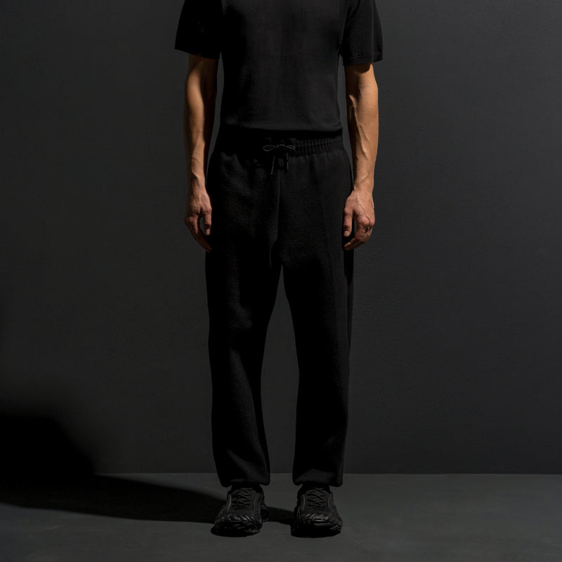 HYBRID KNIT PANTS / BLACK
