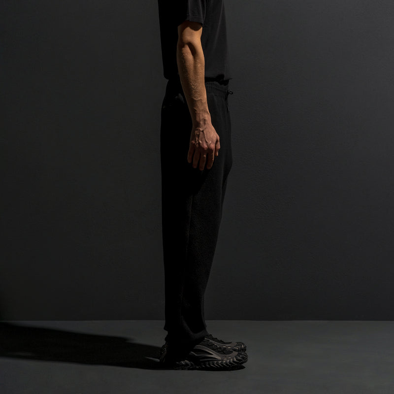 HYBRID KNIT PANTS / BLACK