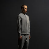 HYBRID KNIT BOMBER / LIGHT GREY