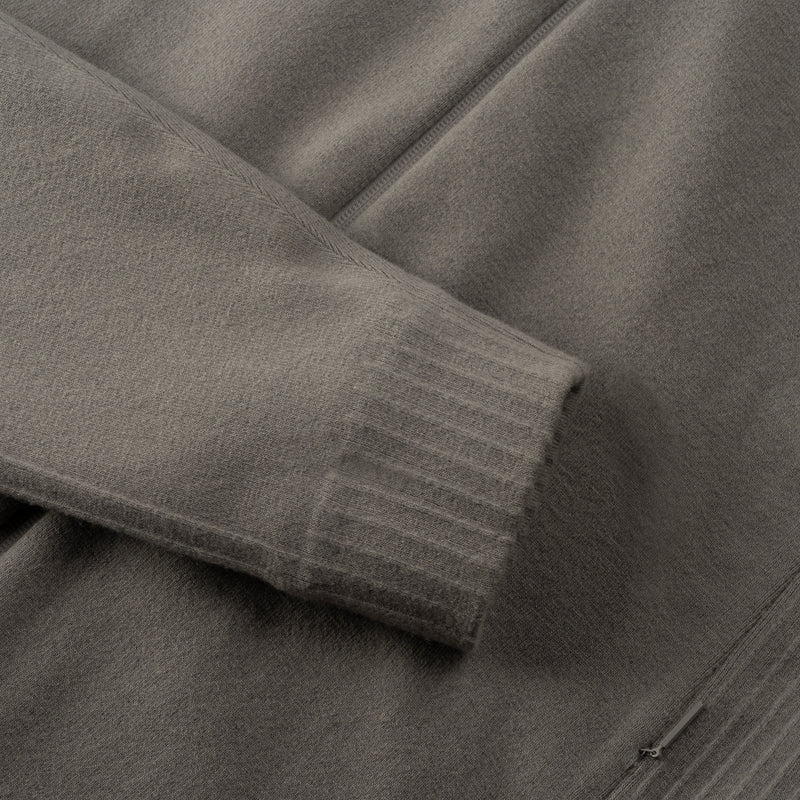 HYBRID KNIT BOMBER / LIGHT GREY