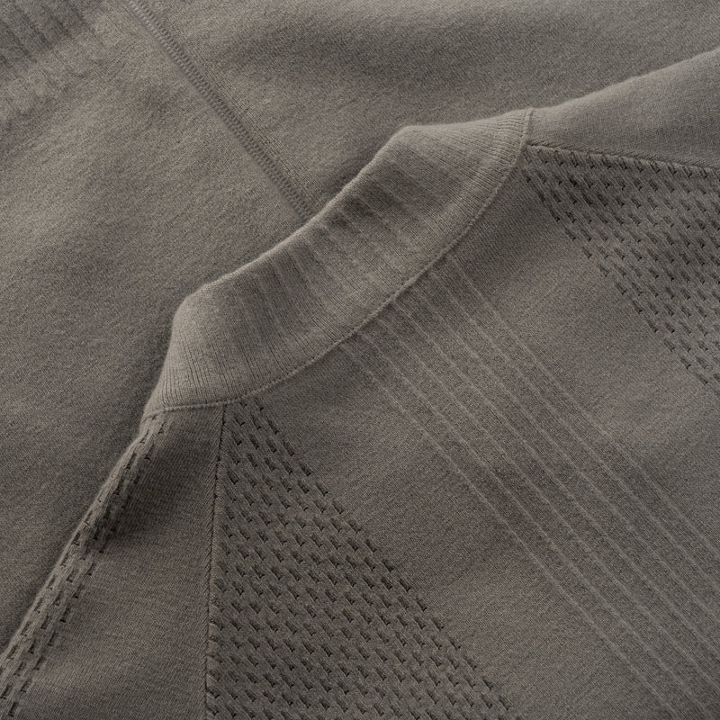 HYBRID KNIT BOMBER / LIGHT GREY