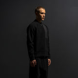 HYBRID KNIT BOMBER / BLACK