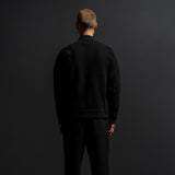 HYBRID KNIT BOMBER / BLACK
