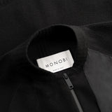 HYBRID KNIT BOMBER / BLACK