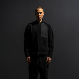 HYBRID KNIT BOMBER / BLACK
