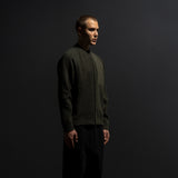 HYBRID KNIT BOMBER / MILITARY GREEN