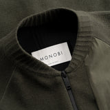 HYBRID KNIT BOMBER / MILITARY GREEN