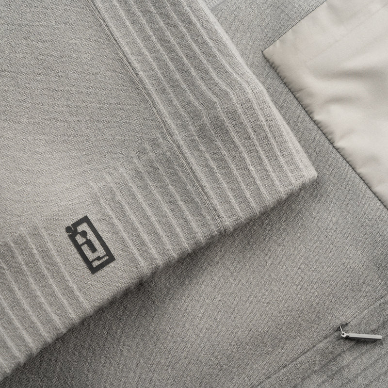 HYBRID KNIT VEST / LIGHT GREY
