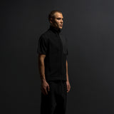 HYBRID KNIT VEST / BLACK