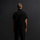 HYBRID KNIT VEST / BLACK