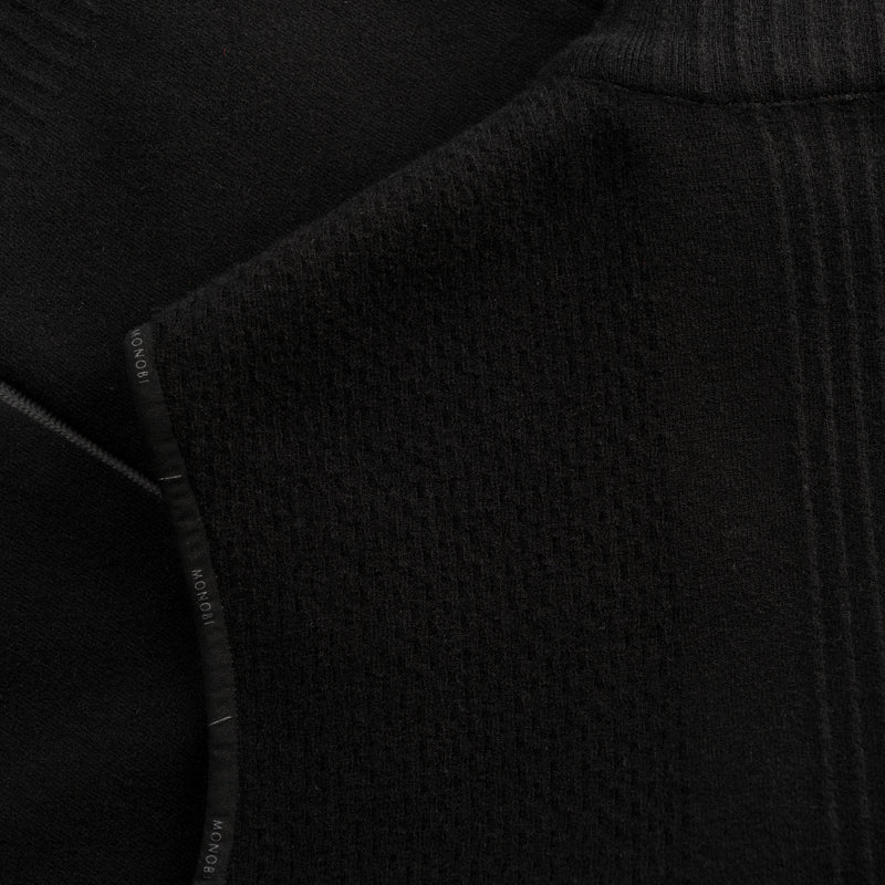 HYBRID KNIT VEST / BLACK