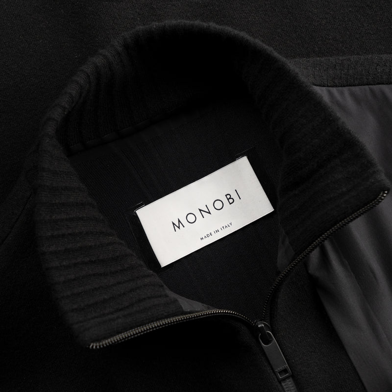HYBRID KNIT VEST / BLACK