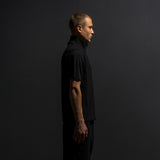 HYBRID KNIT VEST / BLACK