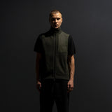 HYBRID KNIT VEST / MILITARY GREEN