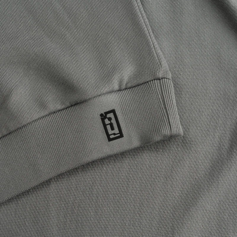 NFC tag detail of Superior Wool Loungewear Hoodie color grey