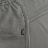 NFC tag detail of superior wool loungewear joggers color grey