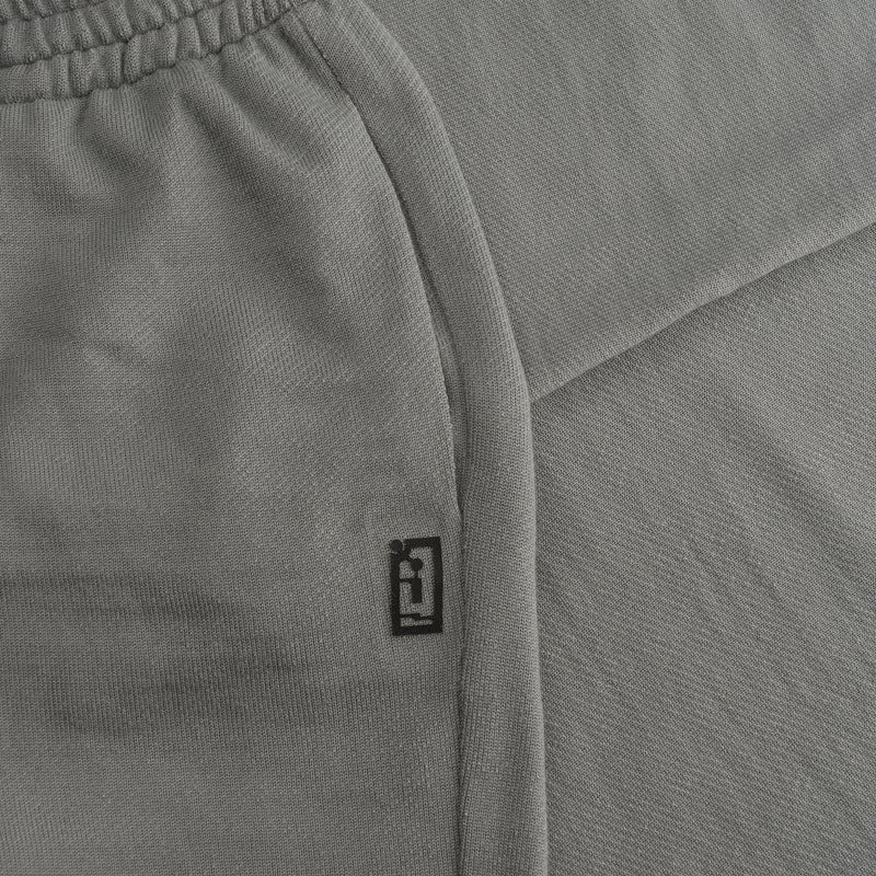 NFC tag detail of superior wool loungewear joggers color grey