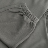 Elastic cuff detail of Superior wool loungewear joggers color grey