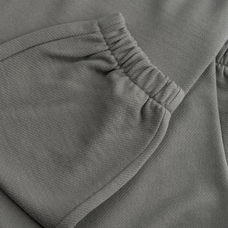 Elastic cuff detail of Superior wool loungewear joggers color grey